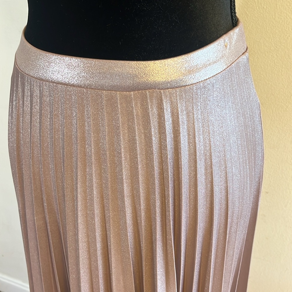 Halogen Metallic Pleated Maxi Skirt - Picture 2 of 5